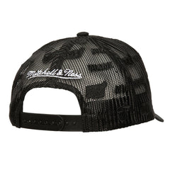 Miami Heat Monogram Allover Logo Mesh Trucker Adjustable Hat On Sale