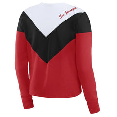 San Francisco 49ers  WEAR by Erin Andrews Women's Chevron Tri-Blend Long Sleeve T-Shirt