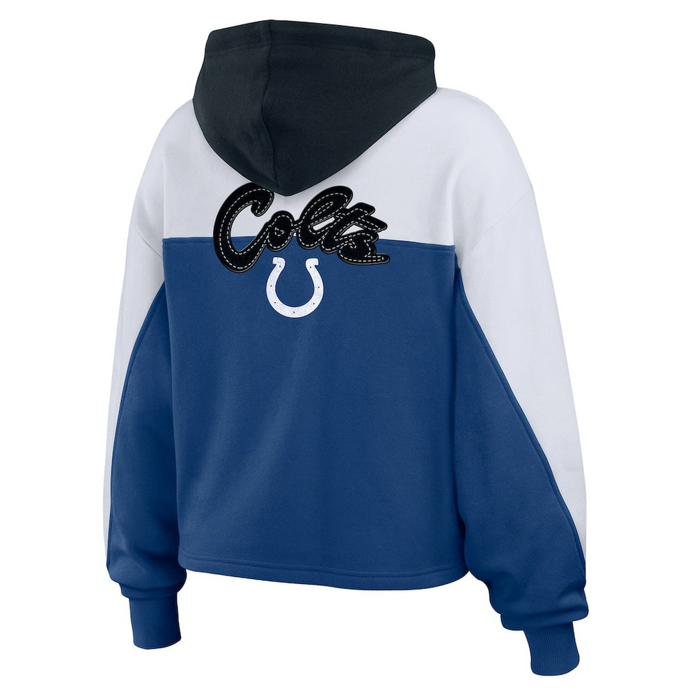 Indianapolis Colts  WEAR by Erin Andrews Women's Plus Size Color Block Full-Zip Hoodie