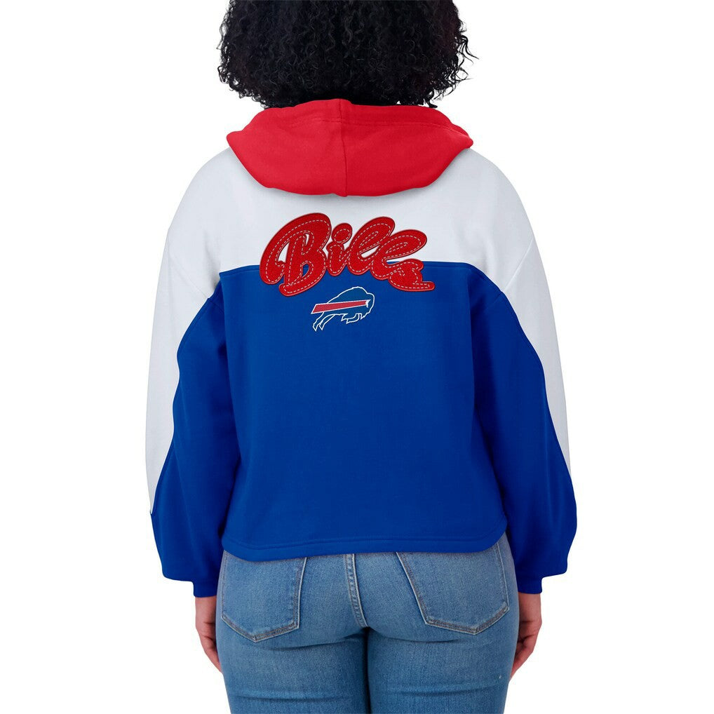 Buffalo Bills  WEAR by Erin Andrews Women's Plus Size Color Block Full-Zip Hoodie