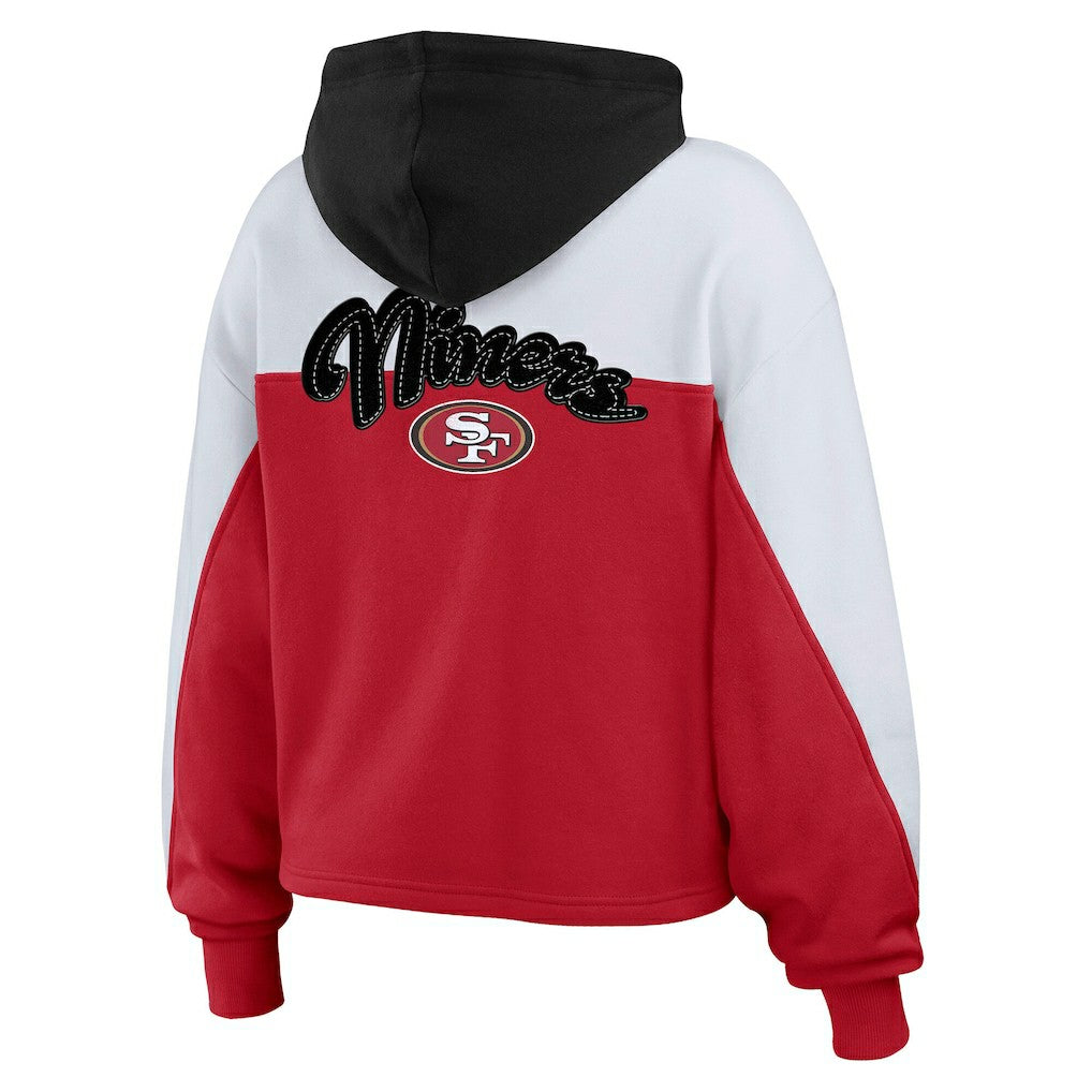 San Francisco 49ers  WEAR by Erin Andrews Women's Plus Size Color Block Full-Zip Hoodie
