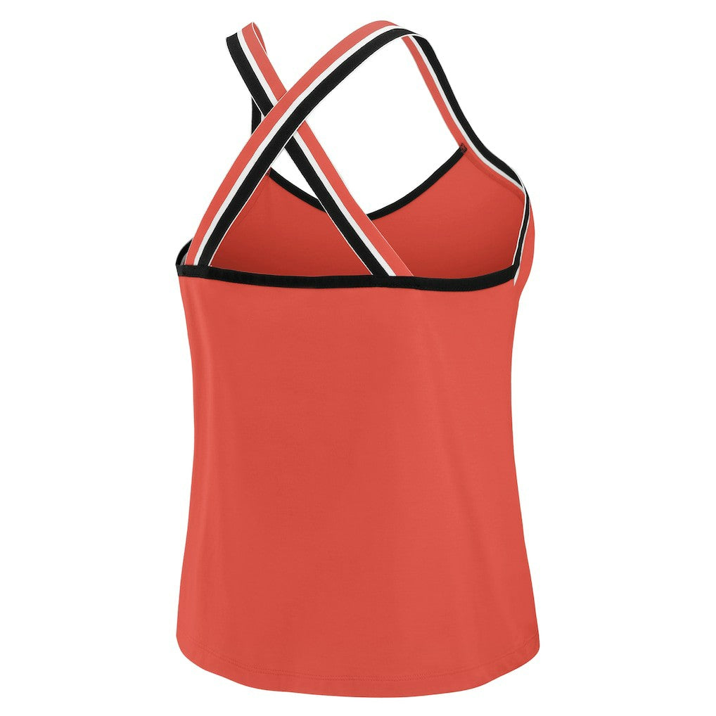 Kansas City Chiefs  WEAR by Erin Andrews Women's Cross Strap Tri-Blend Tank Top