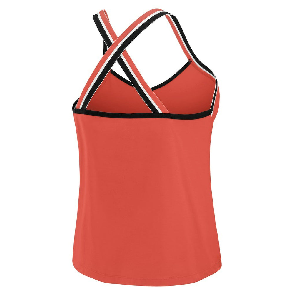 Kansas City Chiefs  WEAR by Erin Andrews Women's Cross Strap Tri-Blend Tank Top