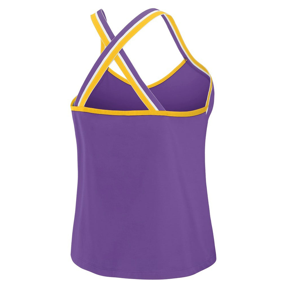 Minnesota Vikings  WEAR by Erin Andrews Women's Cross Strap Tri-Blend Tank Top