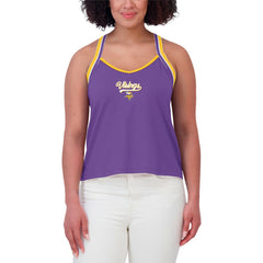 Minnesota Vikings  WEAR by Erin Andrews Women's Cross Strap Tri-Blend Tank Top