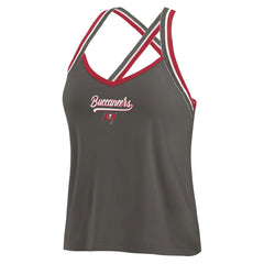 Tampa Bay Buccaneers  WEAR by Erin Andrews Women's Cross Strap Tri-Blend Tank Top