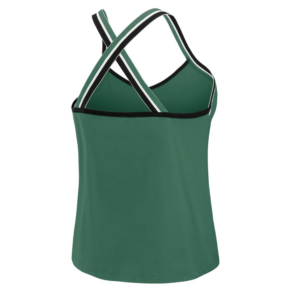 New York Jets  WEAR by Erin Andrews Women's Cross Strap Tri-Blend Tank Top