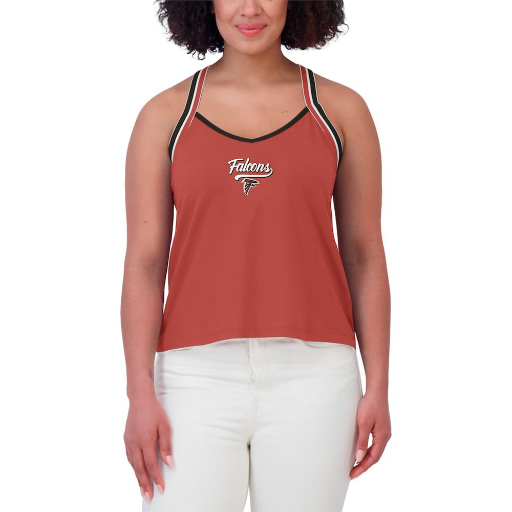 Atlanta Falcons  WEAR by Erin Andrews Women's Cross Strap Tri-Blend Tank Top