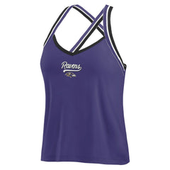Baltimore Ravens  WEAR by Erin Andrews Women's Cross Strap Tri-Blend Tank Top
