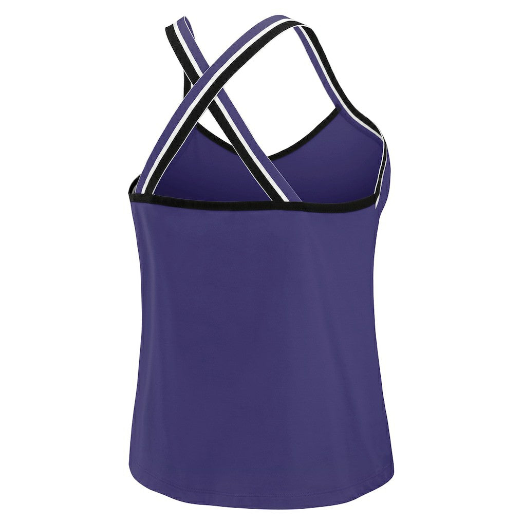 Baltimore Ravens  WEAR by Erin Andrews Women's Cross Strap Tri-Blend Tank Top