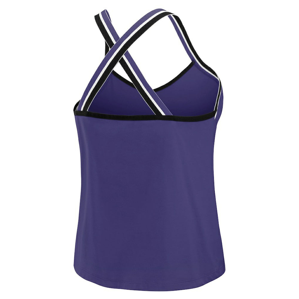 Baltimore Ravens  WEAR by Erin Andrews Women's Cross Strap Tri-Blend Tank Top