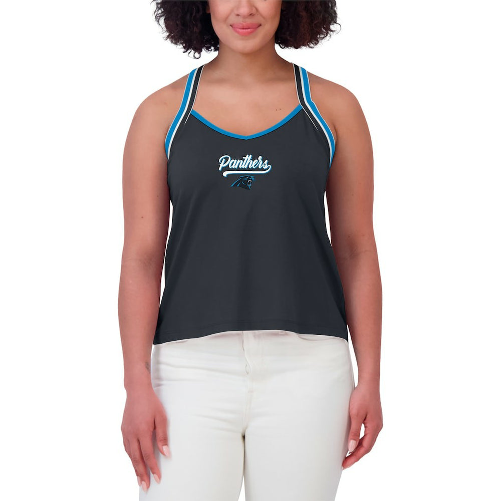 Carolina Panthers  WEAR by Erin Andrews Women's Cross Strap Tri-Blend Tank Top