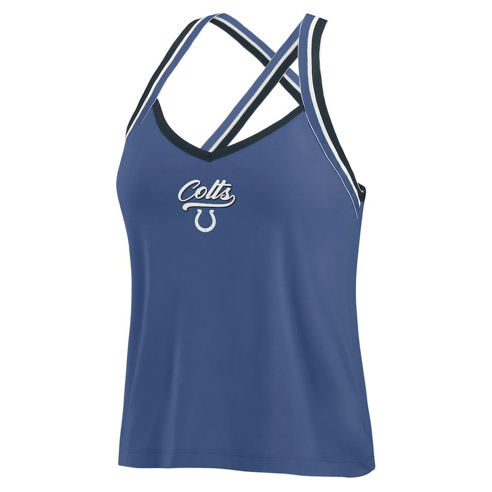 Indianapolis Colts  WEAR by Erin Andrews Women's Cross Strap Tri-Blend Tank Top