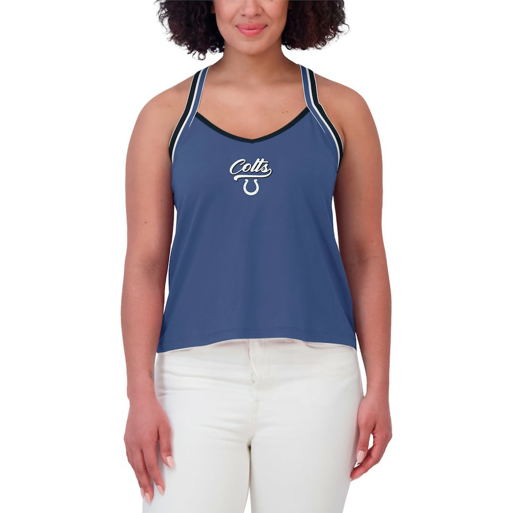 Indianapolis Colts  WEAR by Erin Andrews Women's Cross Strap Tri-Blend Tank Top