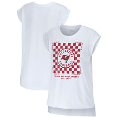 Tampa Bay Buccaneers  WEAR by Erin Andrews Women's Checker Muscle Tank Top