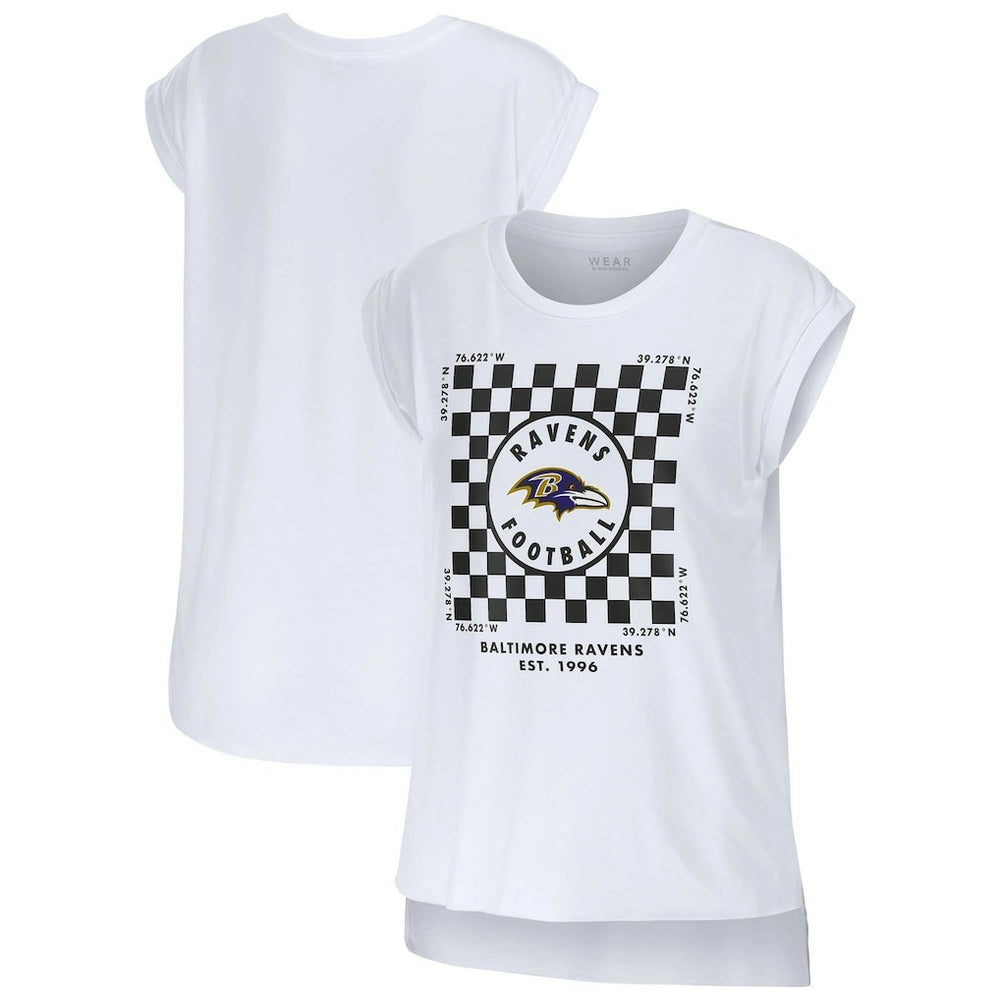 Baltimore Ravens  WEAR by Erin Andrews Women's Checker Muscle Tank Top
