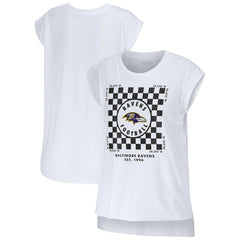 Baltimore Ravens  WEAR by Erin Andrews Women's Checker Muscle Tank Top