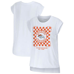 Denver Broncos  WEAR by Erin Andrews Women's Checker Muscle Tank Top