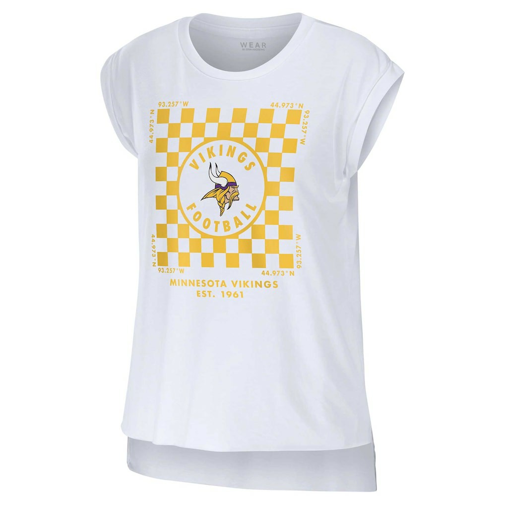 Minnesota Vikings  WEAR by Erin Andrews Women's Checker Muscle Tank Top