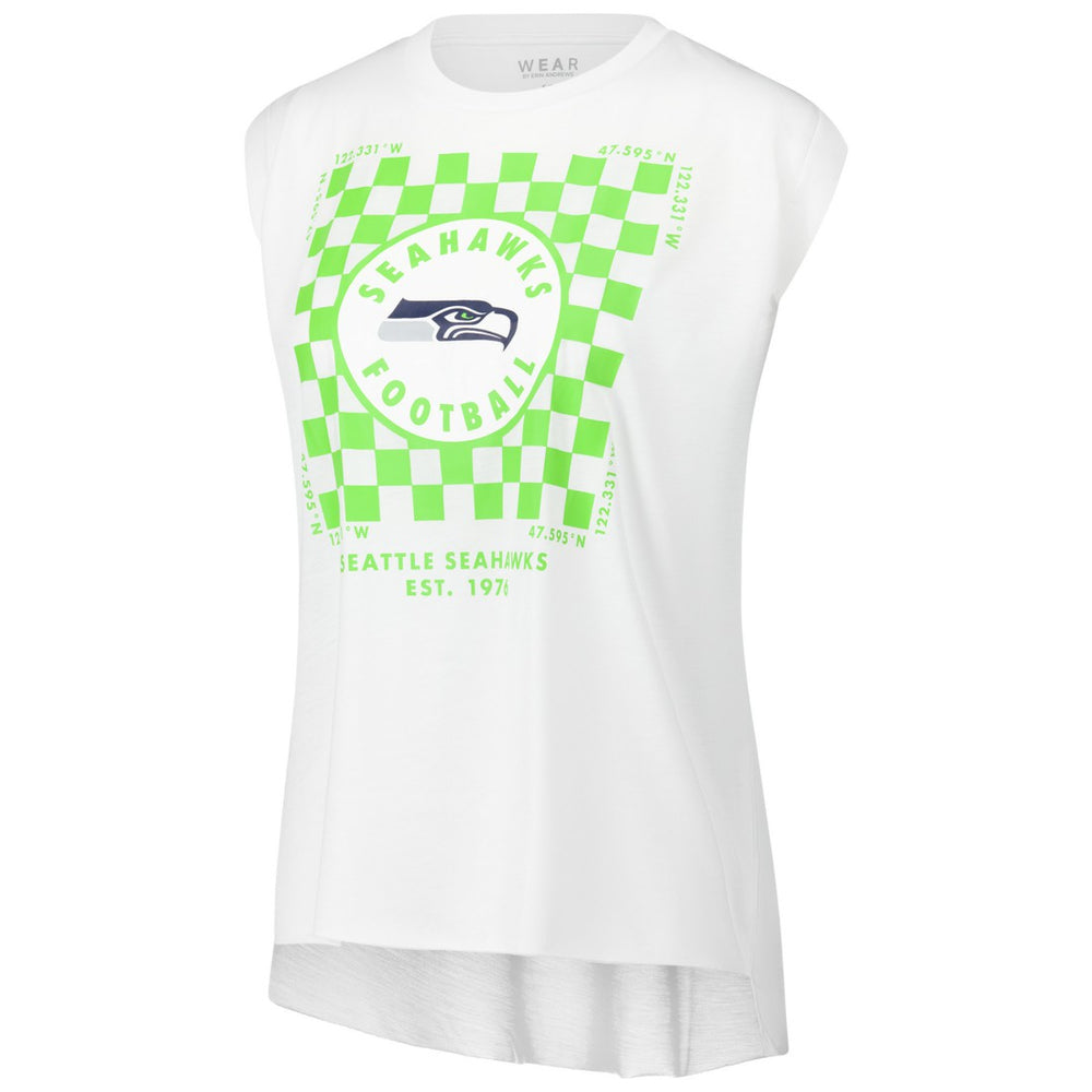 Seattle Seahawks  WEAR by Erin Andrews Women's Checker Muscle Tank Top