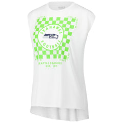 Seattle Seahawks  WEAR by Erin Andrews Women's Checker Muscle Tank Top