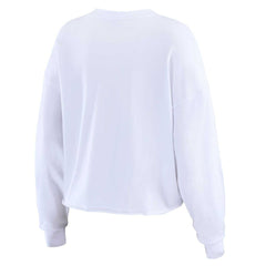 Las Vegas Raiders  WEAR by Erin Andrews Women's Postcard Cropped Long Sleeve Top