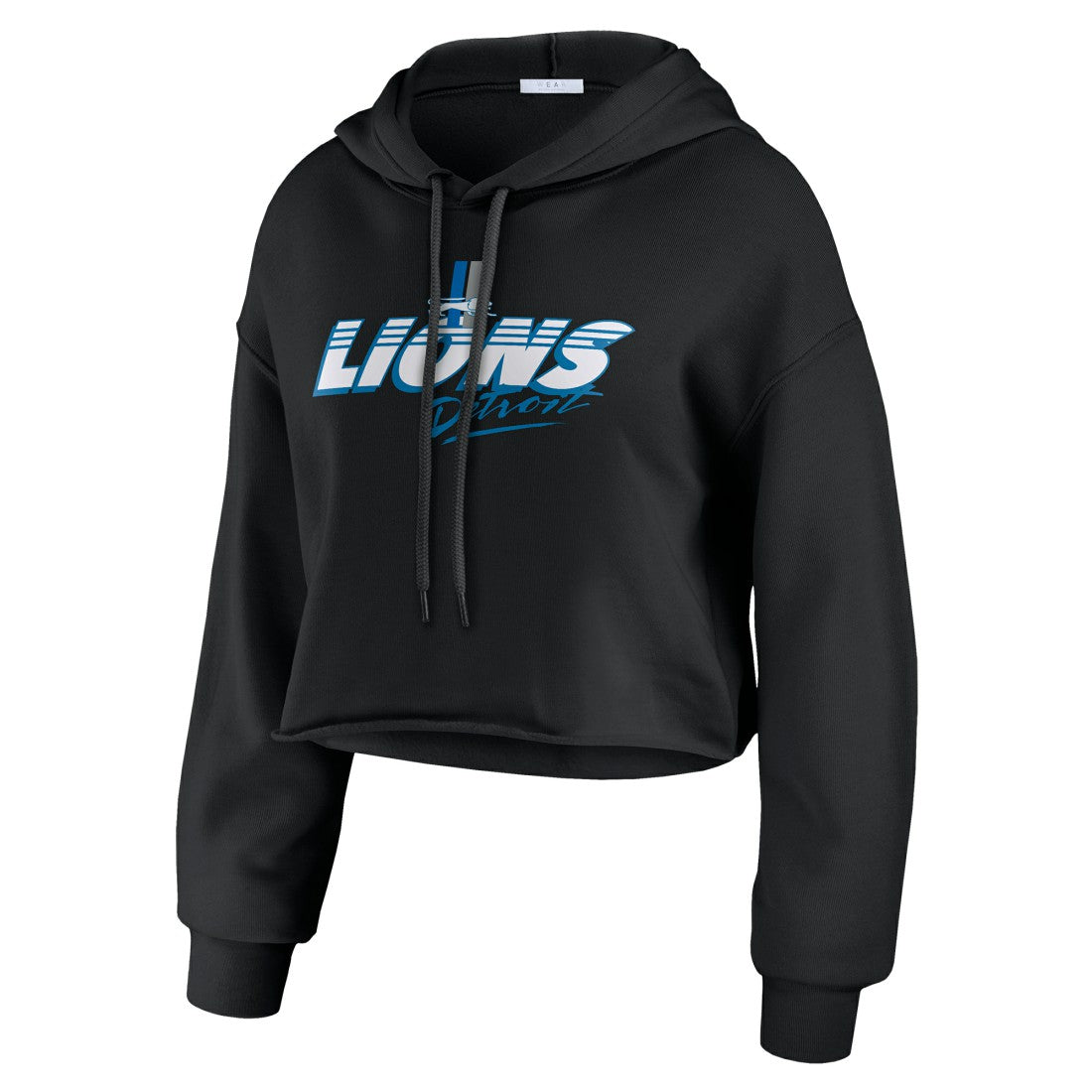 Detroit Lions  WEAR by Erin Andrews Women's Prime Cropped Pullover Hoodie