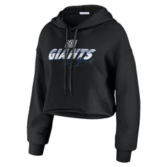 New York Giants  WEAR by Erin Andrews Women's Prime Cropped Pullover Hoodie