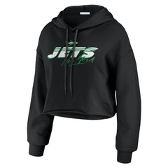 New York Jets  WEAR by Erin Andrews Women's Prime Cropped Pullover Hoodie