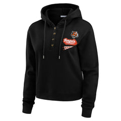 Cincinnati Bengals  WEAR by Erin Andrews Women's Waffle-Knit Pullover Hoodie