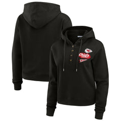 Kansas City Chiefs  WEAR by Erin Andrews Women's Waffle-Knit Pullover Hoodie