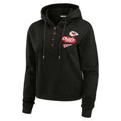Kansas City Chiefs  WEAR by Erin Andrews Women's Waffle-Knit Pullover Hoodie