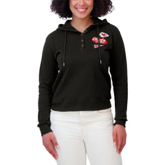 Kansas City Chiefs  WEAR by Erin Andrews Women's Waffle-Knit Pullover Hoodie