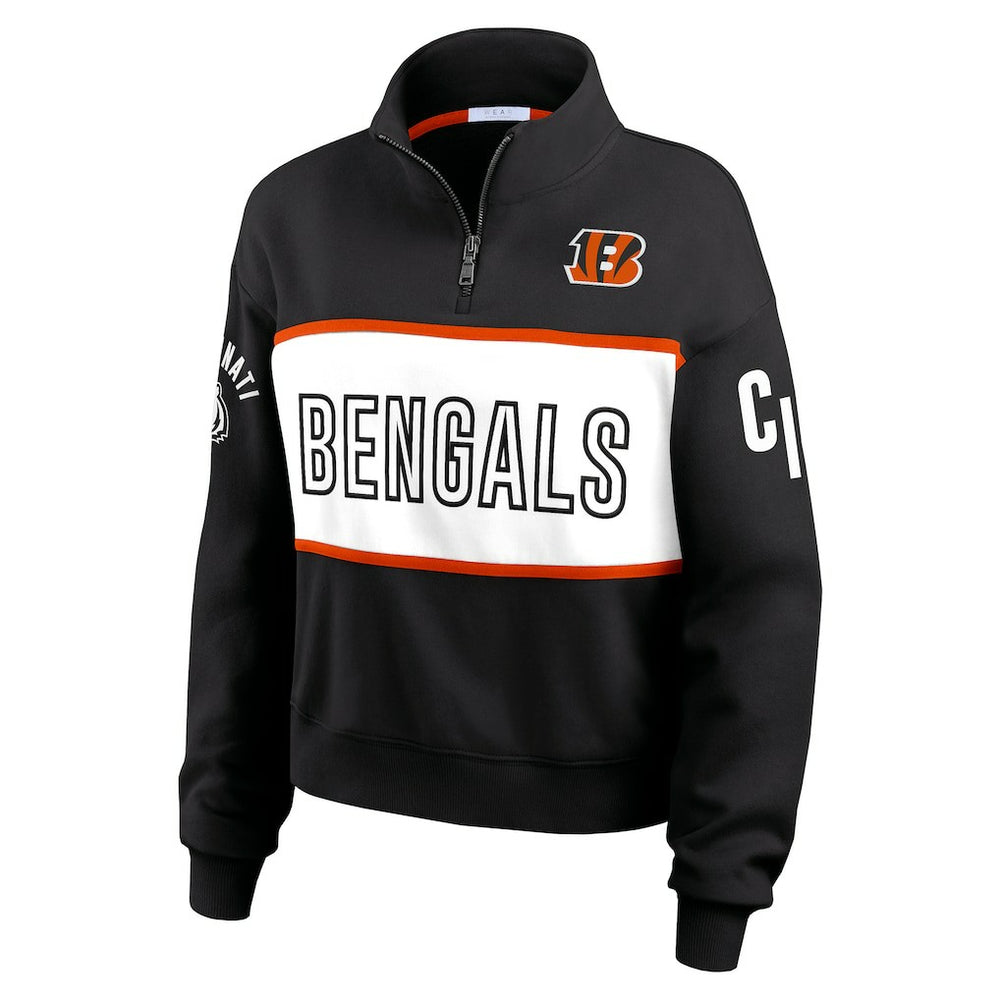 Cincinnati Bengals  WEAR by Erin Andrews Women's Quarter-Zip Jacket