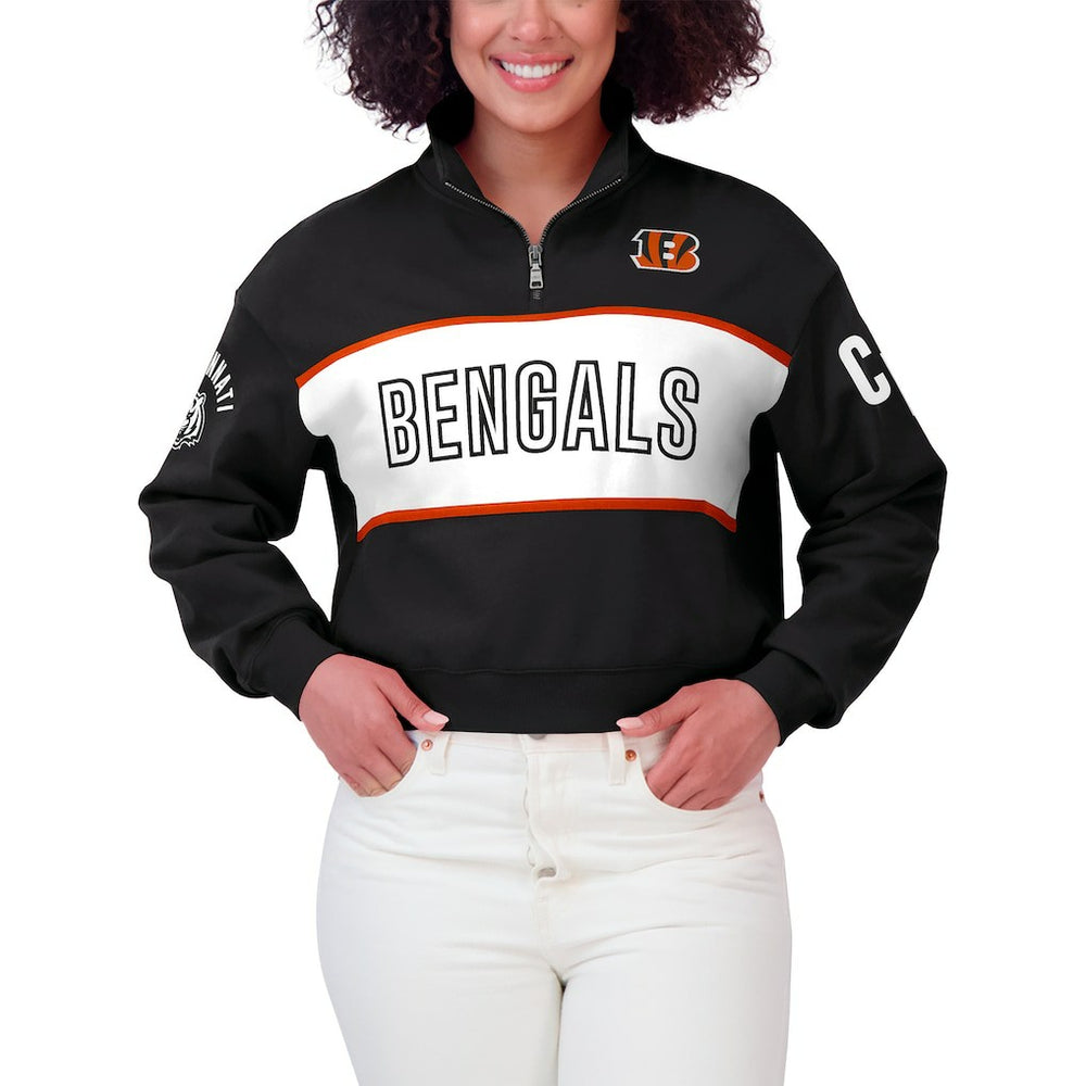 Cincinnati Bengals  WEAR by Erin Andrews Women's Quarter-Zip Jacket
