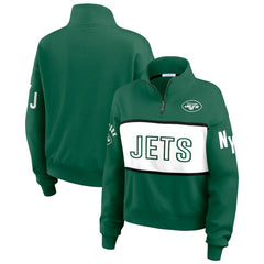 New York Jets  WEAR by Erin Andrews Women's Quarter-Zip Jacket