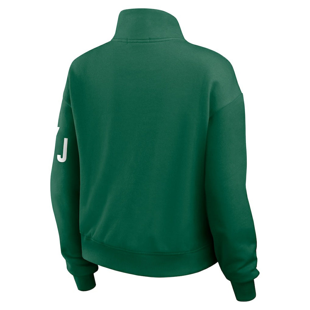 New York Jets  WEAR by Erin Andrews Women's Quarter-Zip Jacket