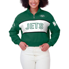 New York Jets  WEAR by Erin Andrews Women's Quarter-Zip Jacket