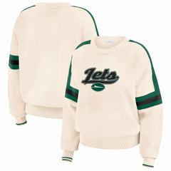 New York Jets  WEAR by Erin Andrews Women's Stripe Pullover Sweater