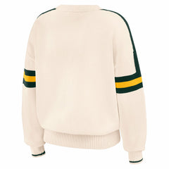 Green Bay Packers  WEAR by Erin Andrews Women's Stripe Pullover Sweater