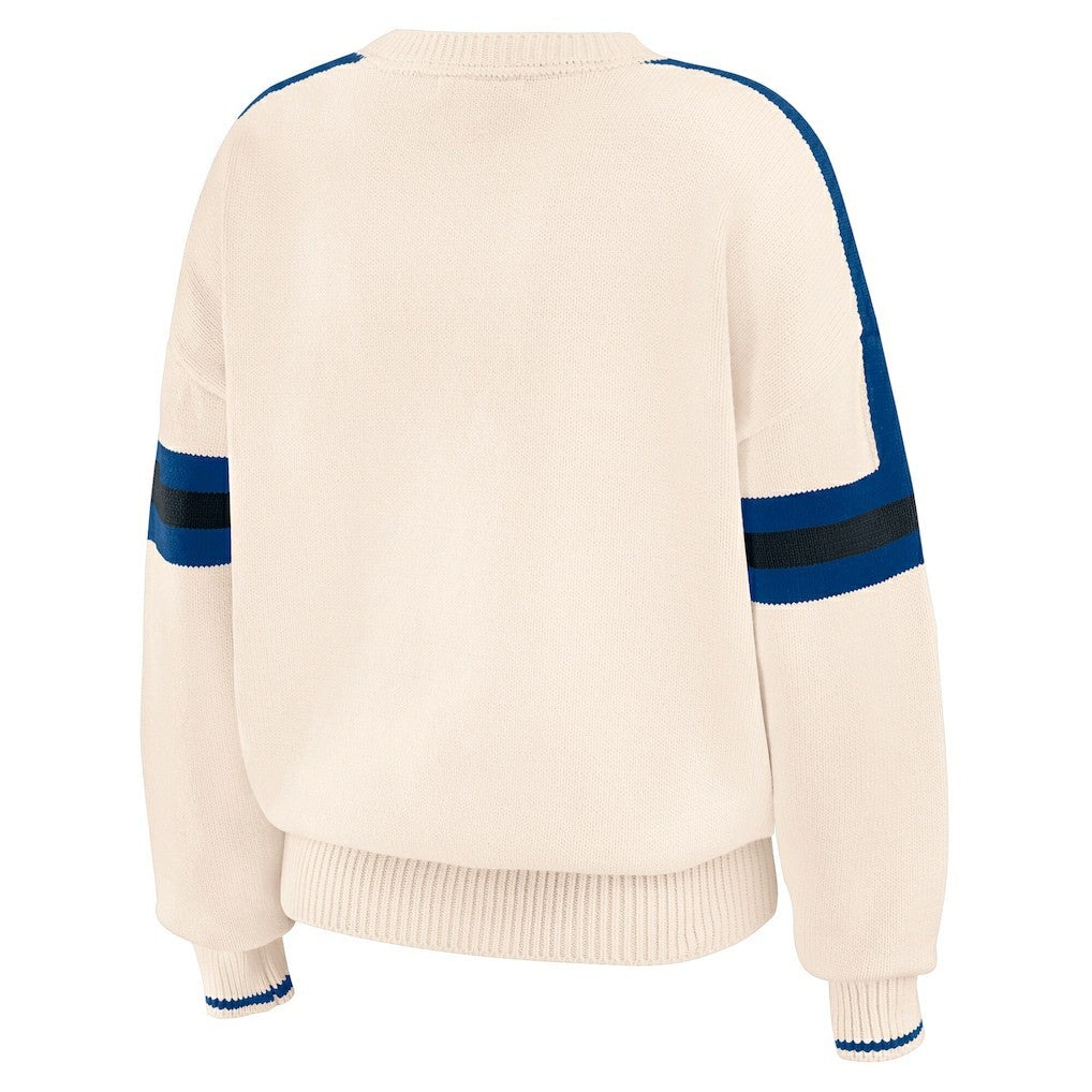 Indianapolis Colts  WEAR by Erin Andrews Women's Stripe Pullover Sweater