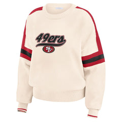 San Francisco 49ers  WEAR by Erin Andrews Women's Stripe Pullover Sweater
