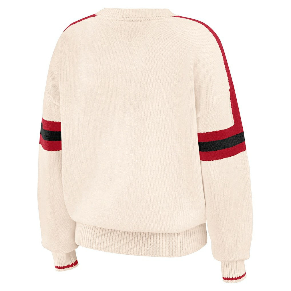 San Francisco 49ers  WEAR by Erin Andrews Women's Stripe Pullover Sweater