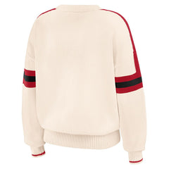 San Francisco 49ers  WEAR by Erin Andrews Women's Stripe Pullover Sweater