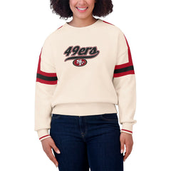 San Francisco 49ers  WEAR by Erin Andrews Women's Stripe Pullover Sweater