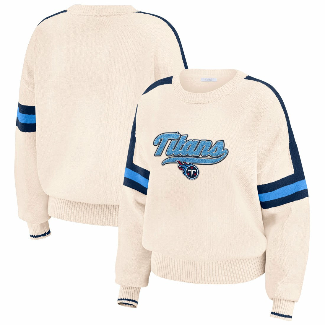 Tennessee Titans  WEAR by Erin Andrews Women's Stripe Pullover Sweater