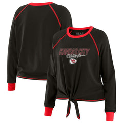 Kansas City Chiefs  WEAR by Erin Andrews Women's Tie-Front Long Sleeve T-Shirt