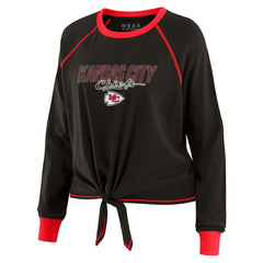 Kansas City Chiefs  WEAR by Erin Andrews Women's Tie-Front Long Sleeve T-Shirt
