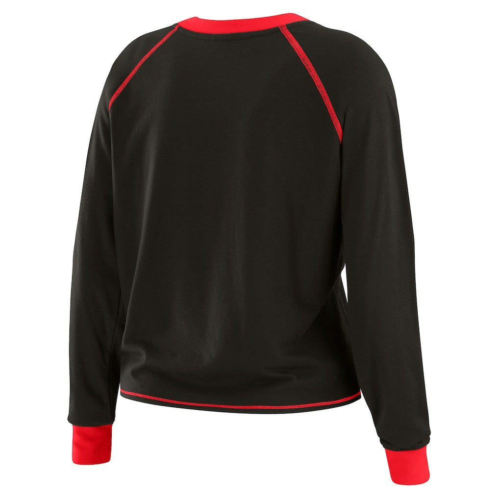 Kansas City Chiefs  WEAR by Erin Andrews Women's Tie-Front Long Sleeve T-Shirt