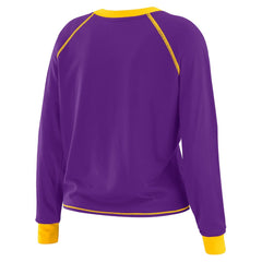 Minnesota Vikings  WEAR by Erin Andrews Women's Tie-Front Long Sleeve T-Shirt